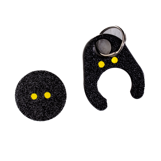 Squash Cart Coin Keychain | Black Shopping Token with Squash Ball Design | Practical Gift for Squash Players